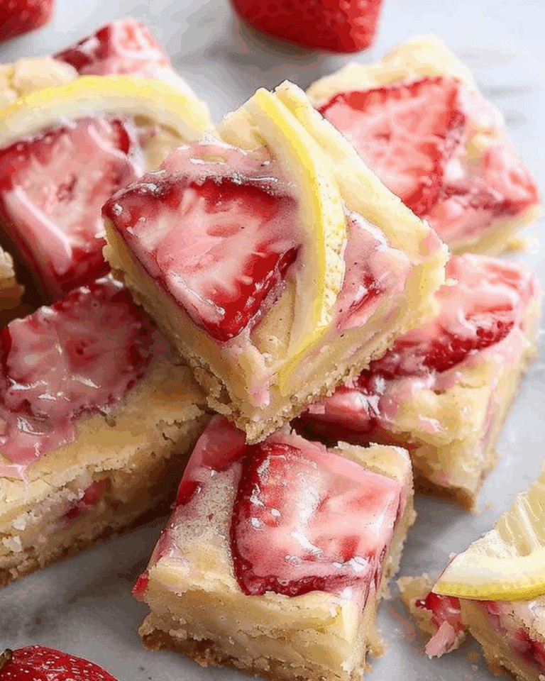 Strawberry Lemon Blondies