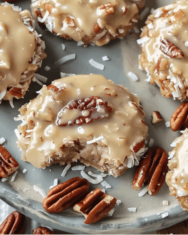 No-Bake Coconut Pecan Praline Cookies