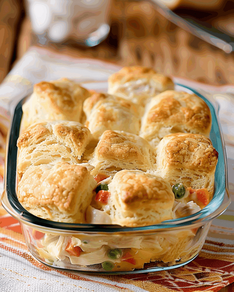 Chicken Pot Pie with Biscuits