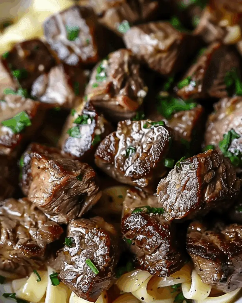 Garlic Butter Steak Bites Dish