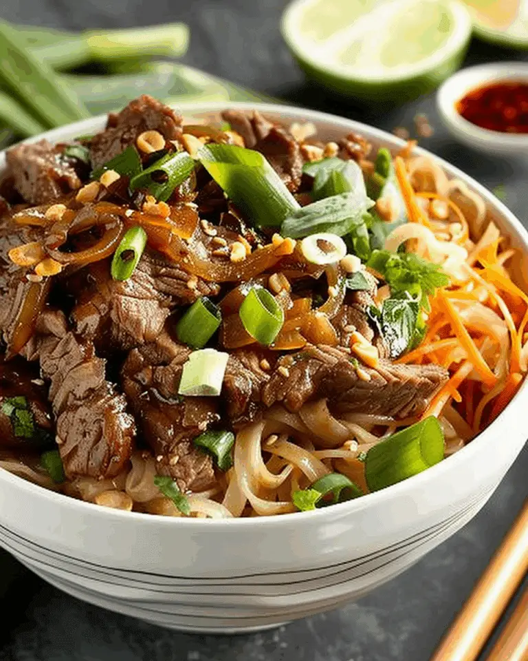 Gluten-Free Mongolian Beef Noodle Bowls