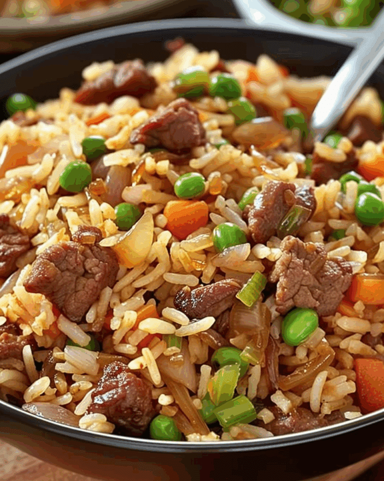 Onion Beef Fried Rice