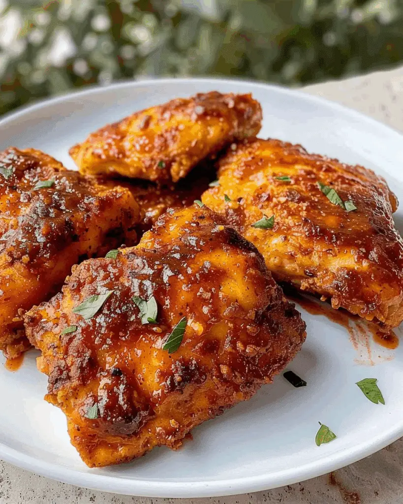 Air Fryer BBQ Chicken Thighs