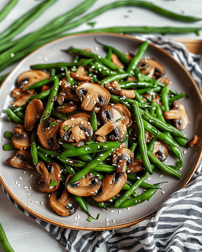 Keto Teriyaki Green Bean Mushroom