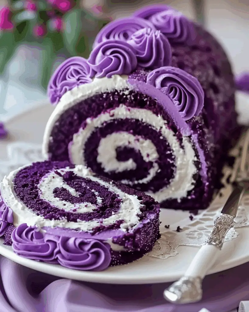 Purple Velvet Cake Roll