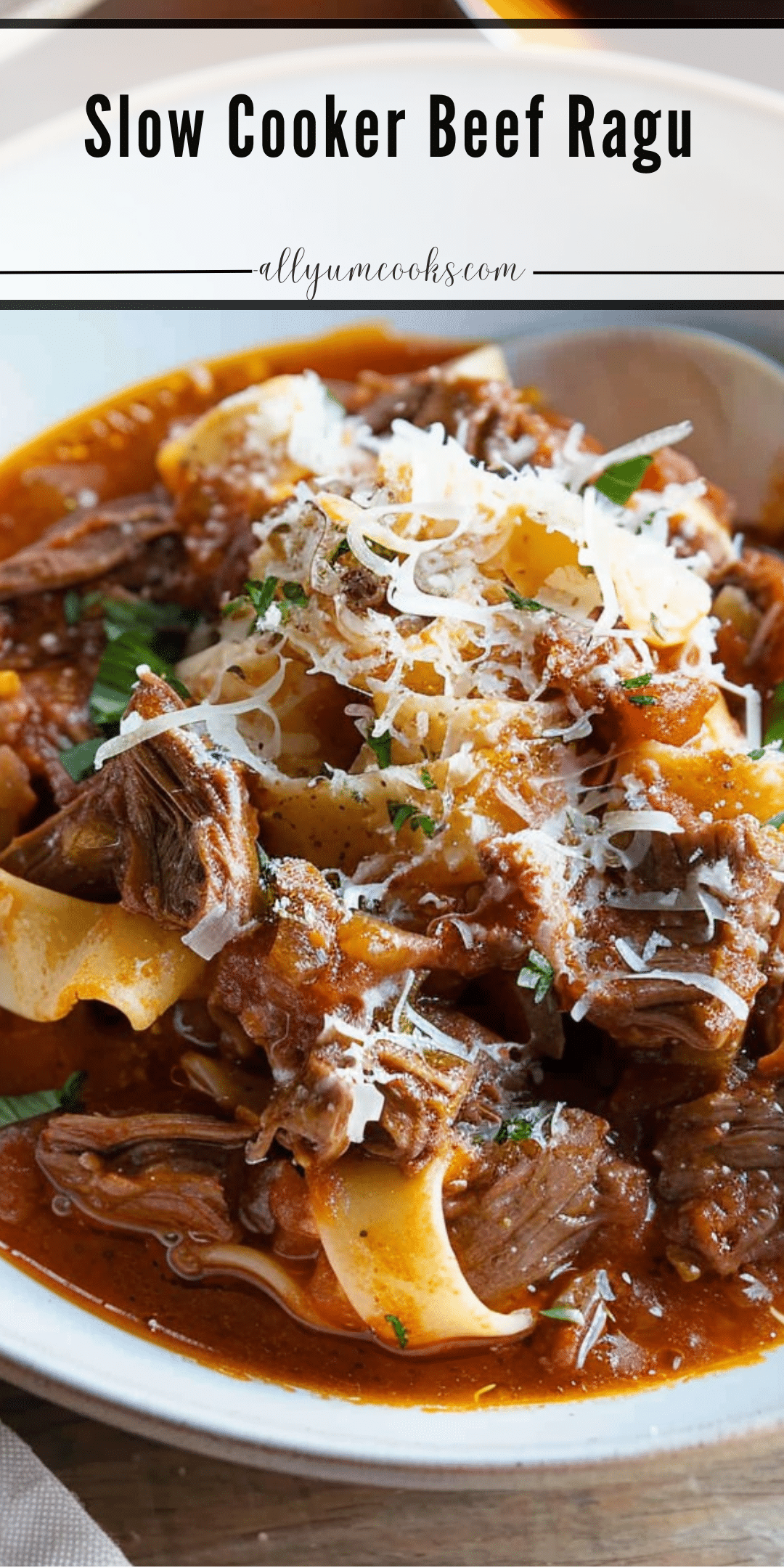 Slow Cooker Beef Ragu | All Yum Cooks