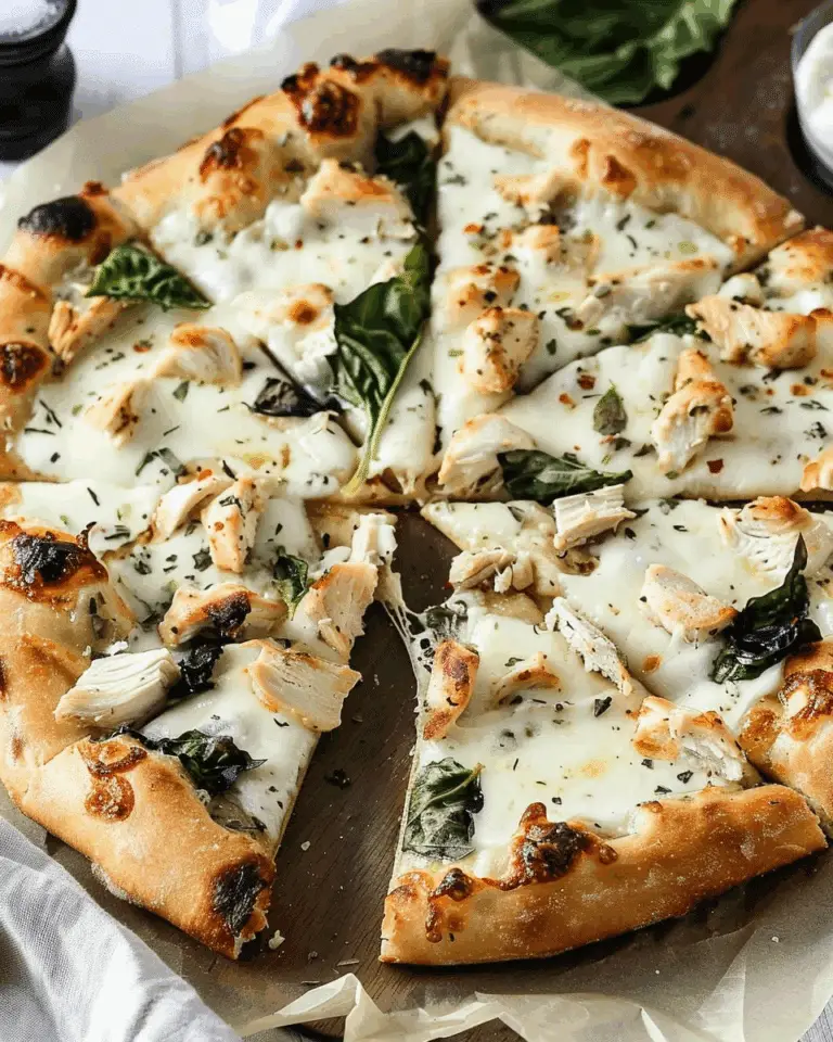 Garlic Chicken White Pizza (Pizza Bianca)