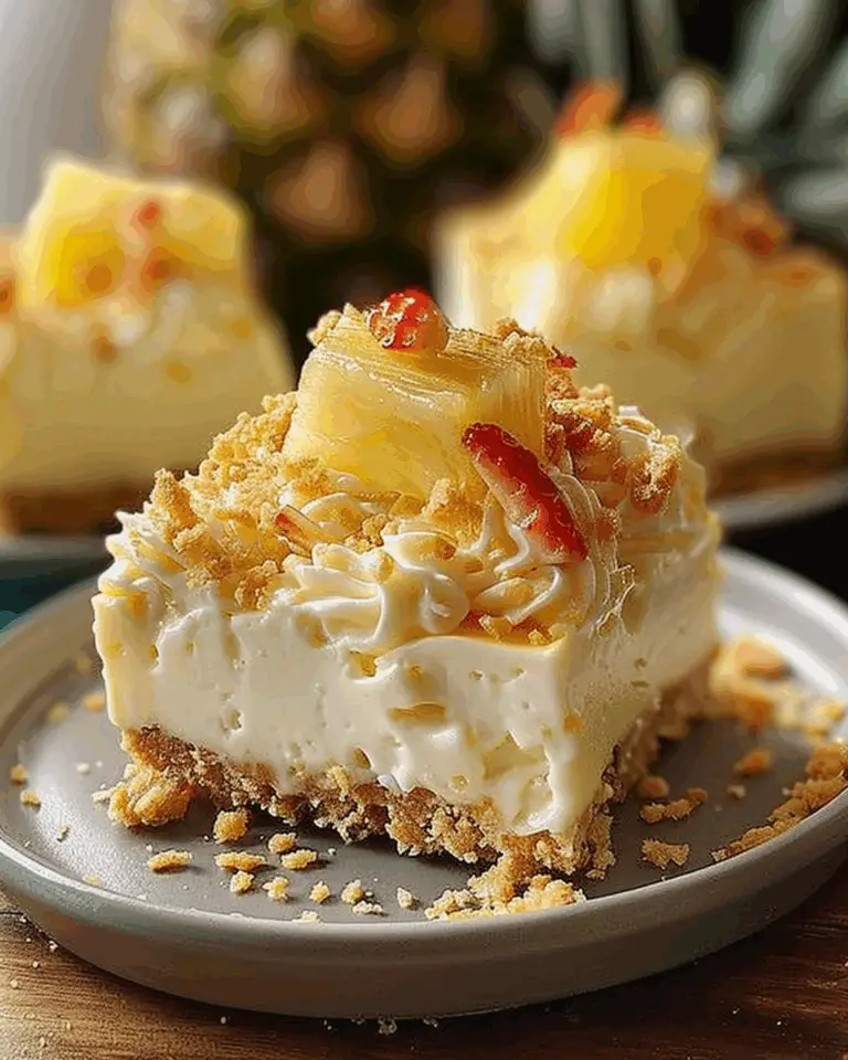 No-Bake Pineapple Heaven Cheesecake Dessert