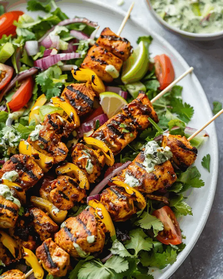 BBQ Chicken Skewer Salad