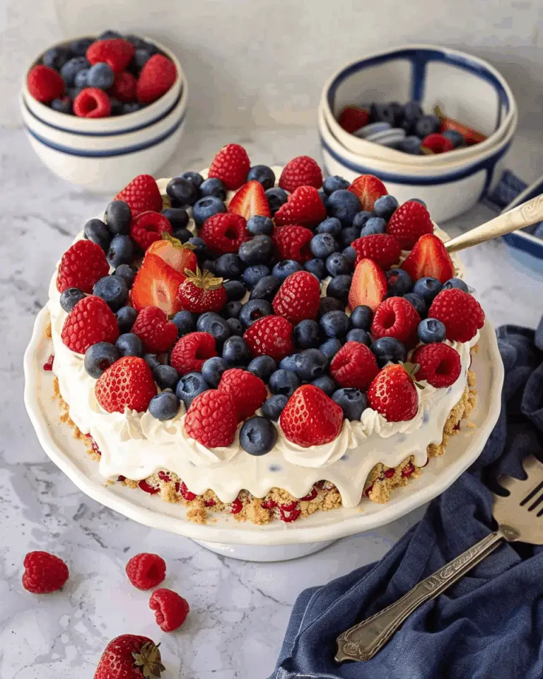 Red White and Blue No-Bake Icebox Cake