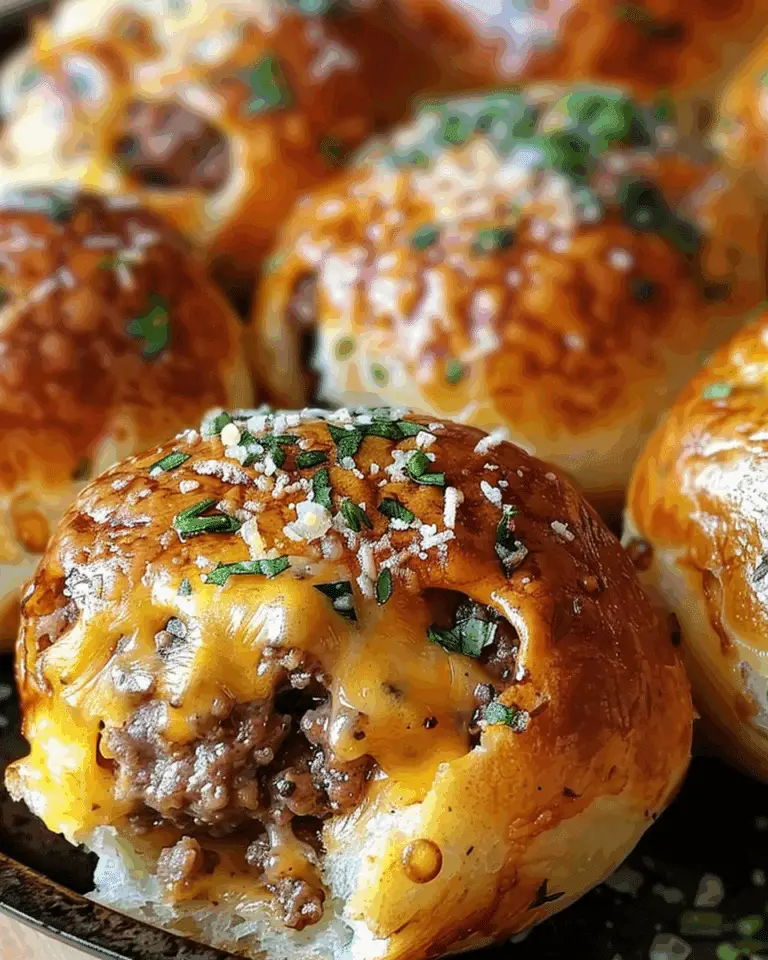 Garlic Parmesan Cheeseburger Bombs
