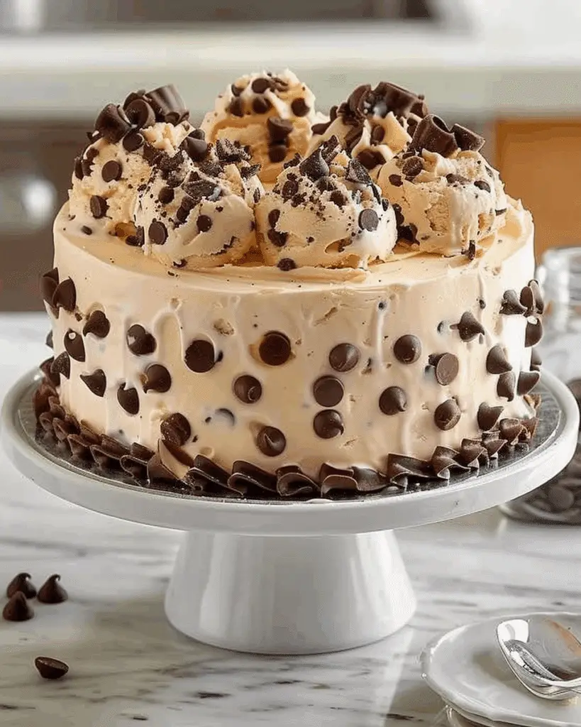 Chocolate Chip Cookie Dough Ice Cream Cake