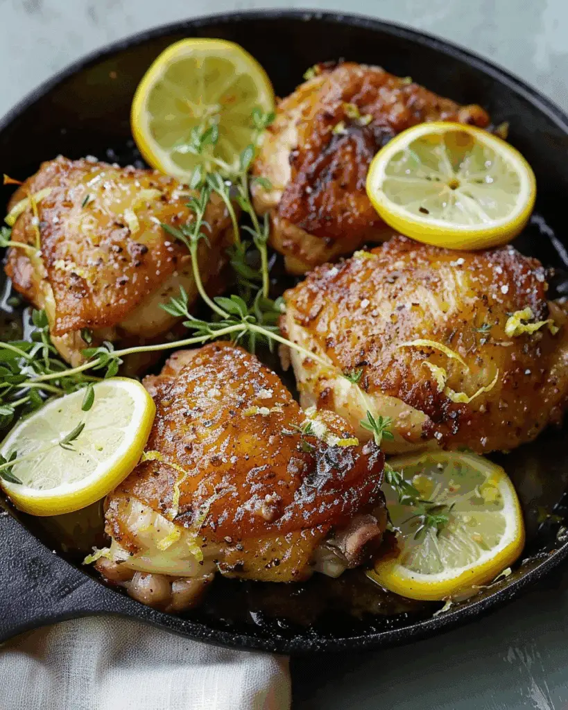 Crispy Lemon Chicken Thighs