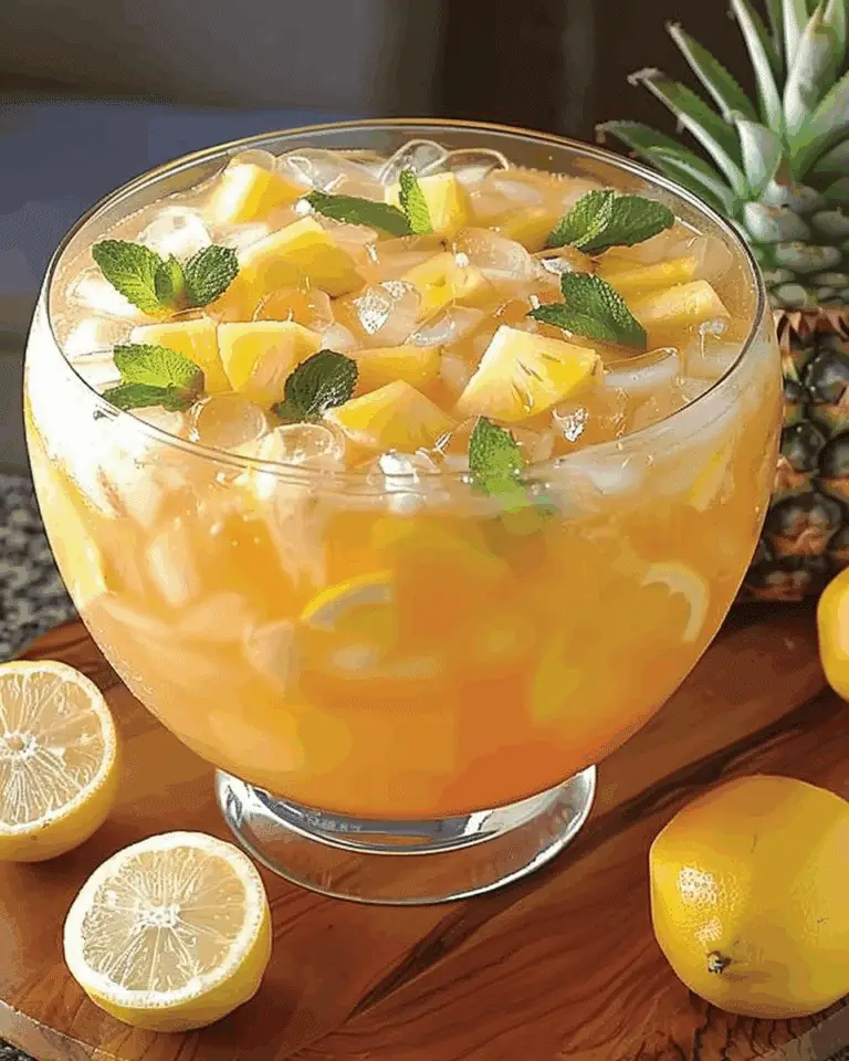 Summer Tropical Pineapple Lemonade Punch