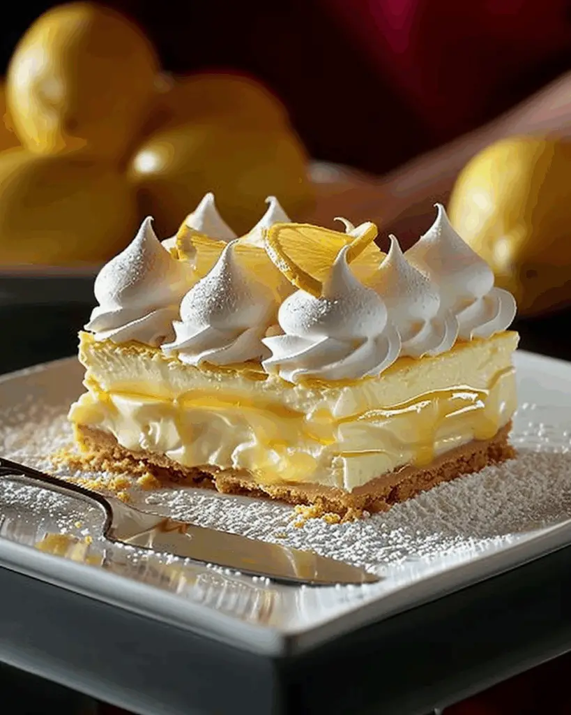 Triple Lemon Meringue Cheesecake