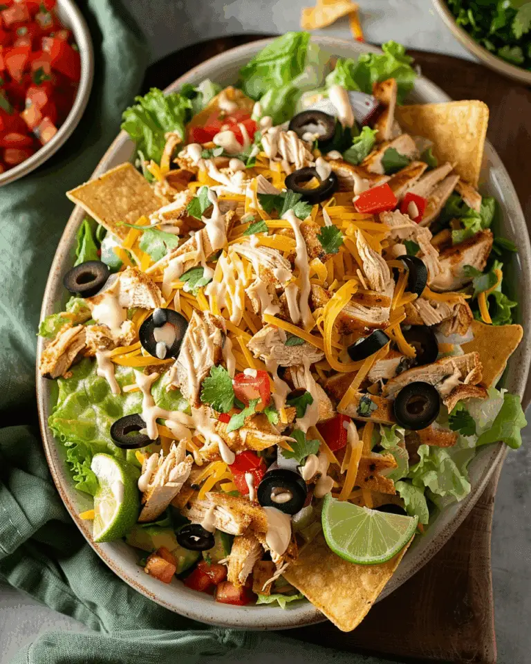 Chicken Taco Salad with Salsa Ranch Dressing