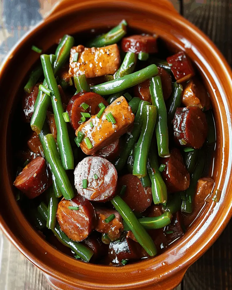 Crockpot Kielbasa and Green Beans