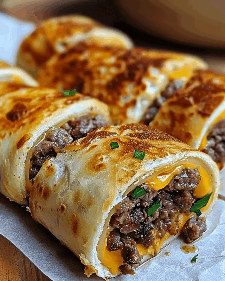 Garlic Butter Beef Cheeseburger Rollups