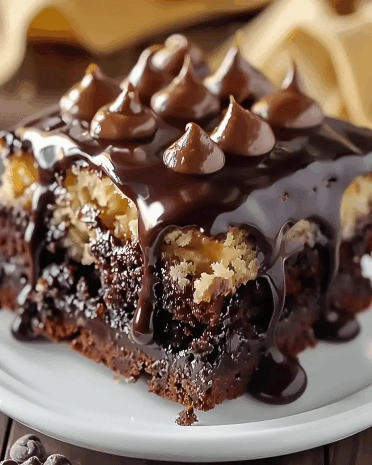 German Chocolate Poke Cake