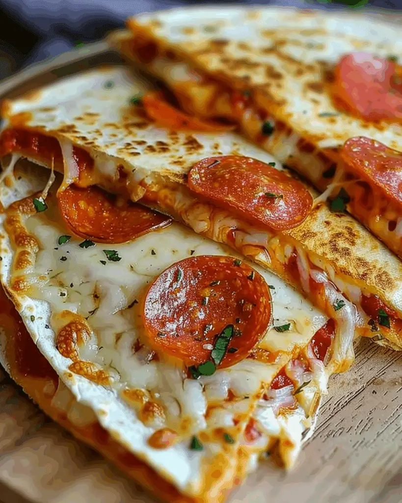 Pepperoni Pizza Quesadillas