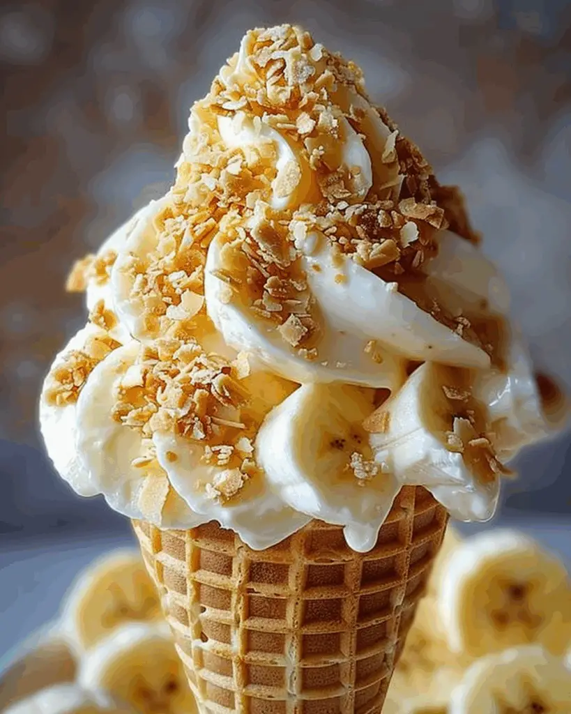 Banana Cheesecake Cone