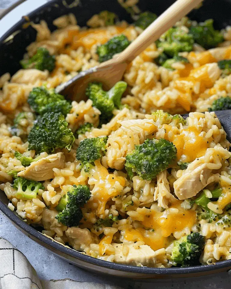 One Pot Cheesy Chicken Broccoli Rice