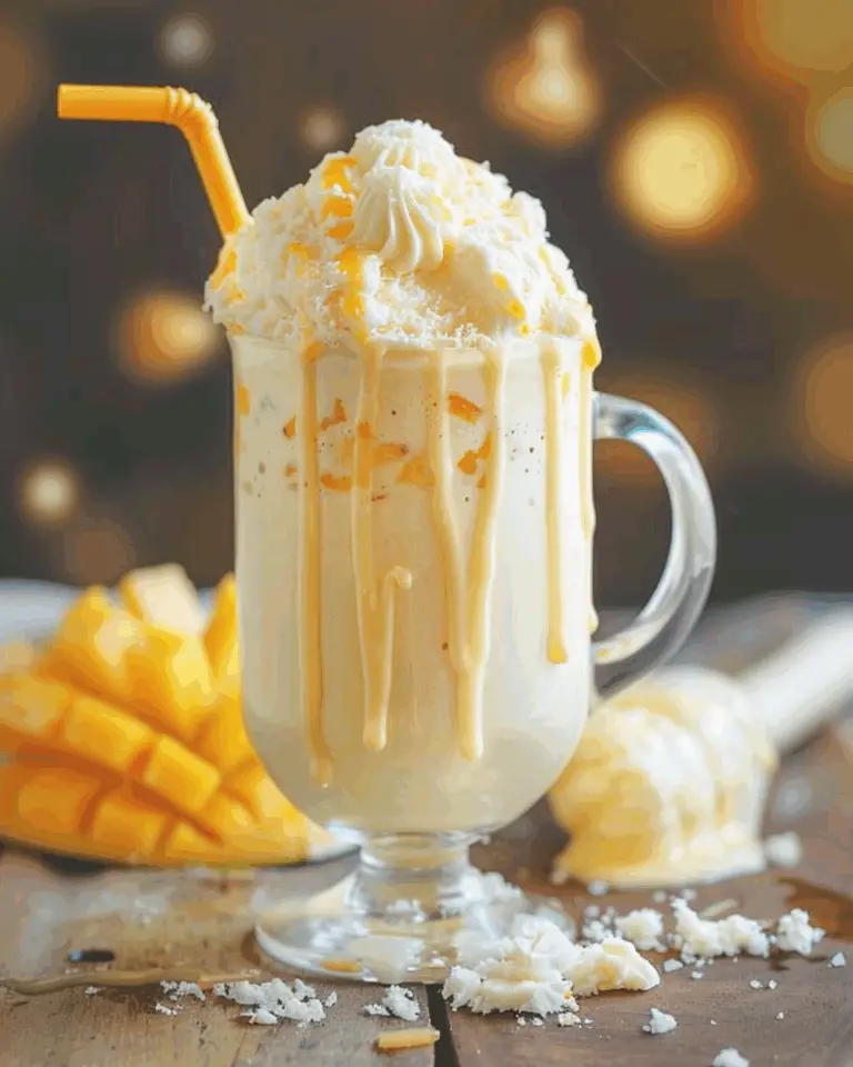 Summer Mango Coconut Float Milkshake
