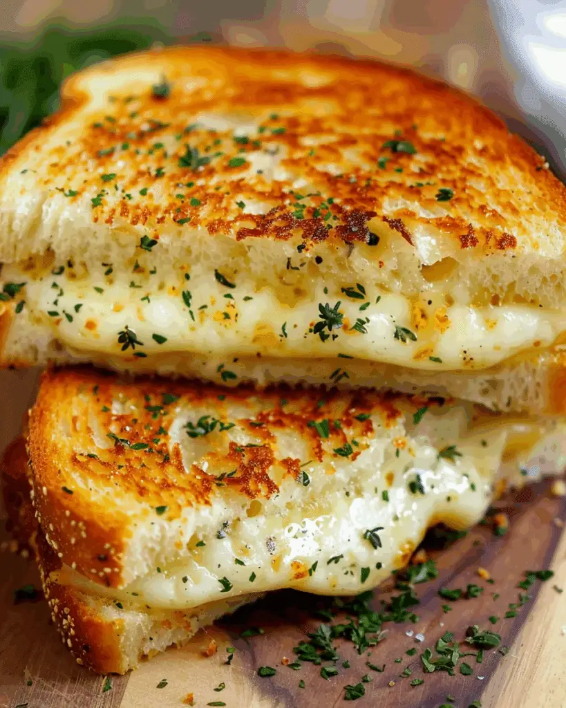 Garlic Bread Grilled Cheese