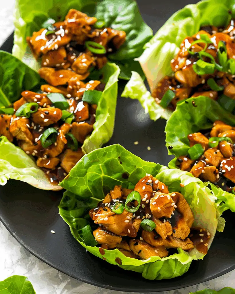 Hoisin Chicken Lettuce Wraps