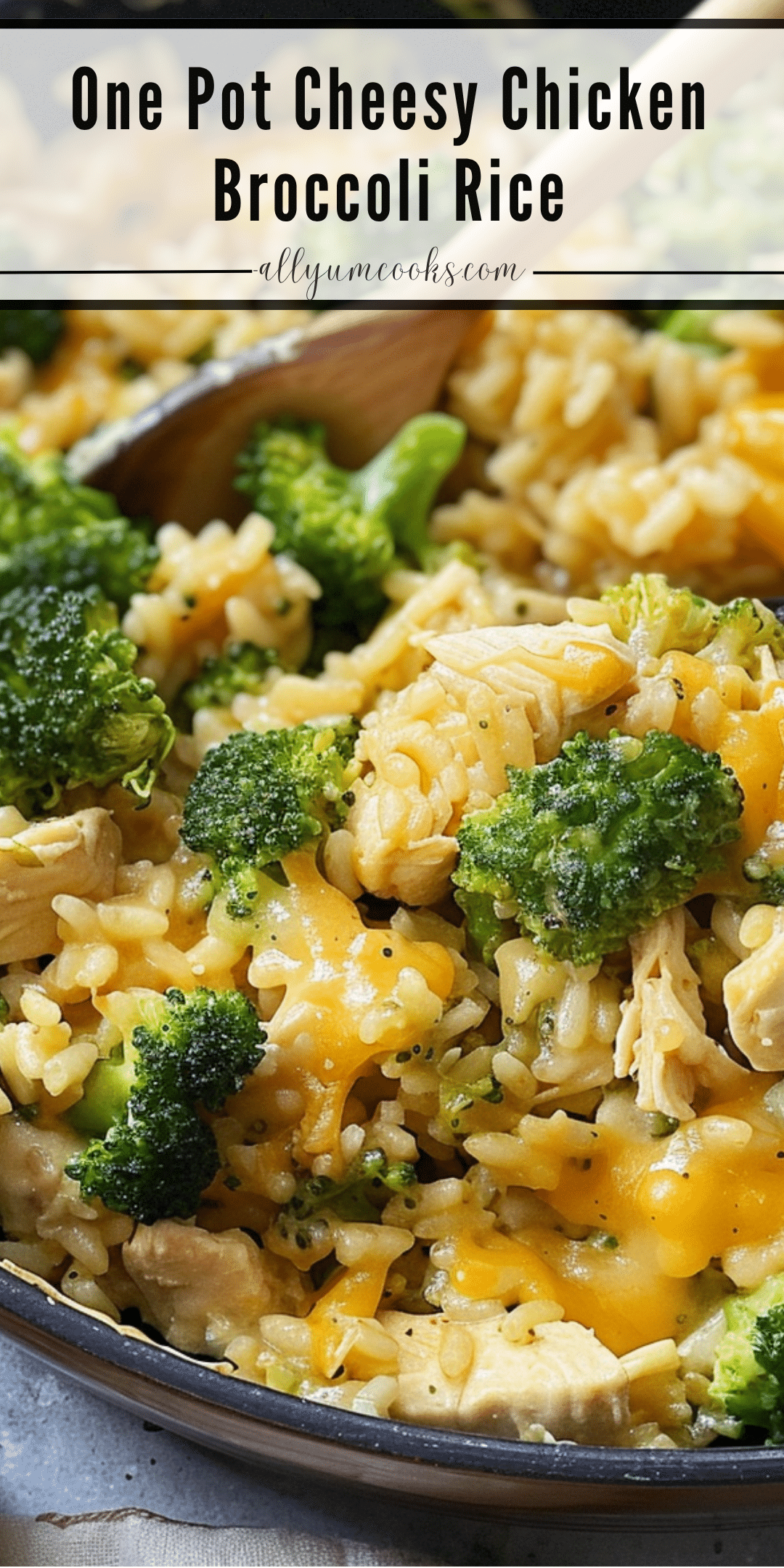 One Pot Cheesy Chicken Broccoli Rice | All Yum Cooks