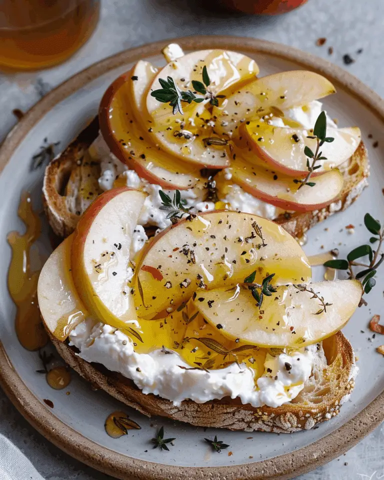 Apple and Honey Burrata Toast