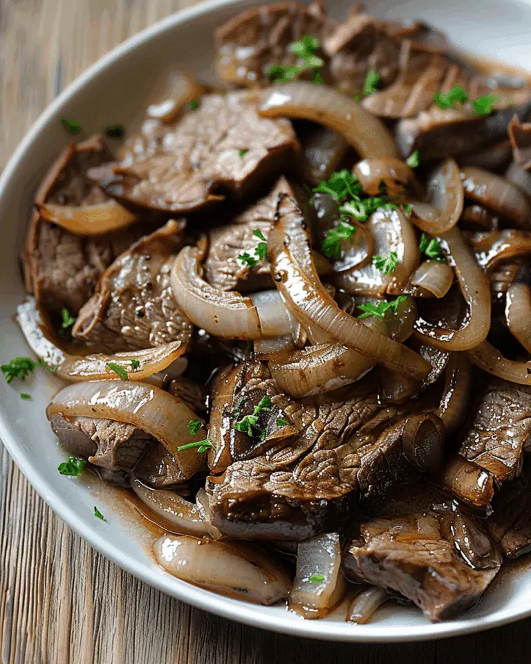 Classic Beef Liver with Sautéed Onions