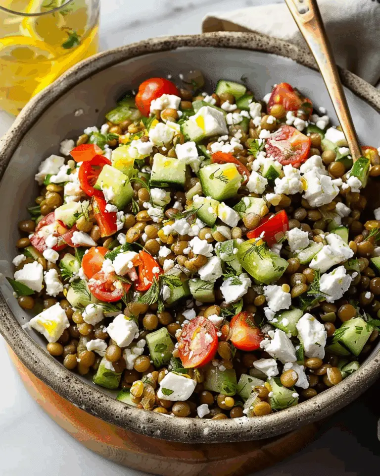 Lemony Lentil Salad with Feta