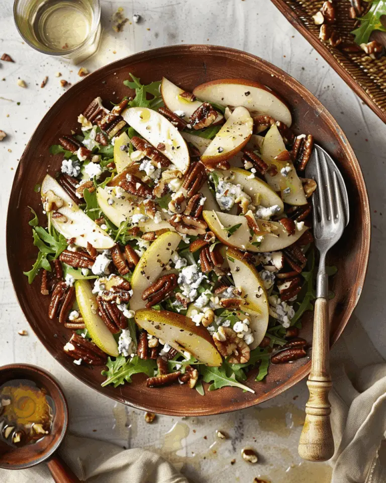Pear, Gorgonzola and Sweet & Spicy Pecan Salad