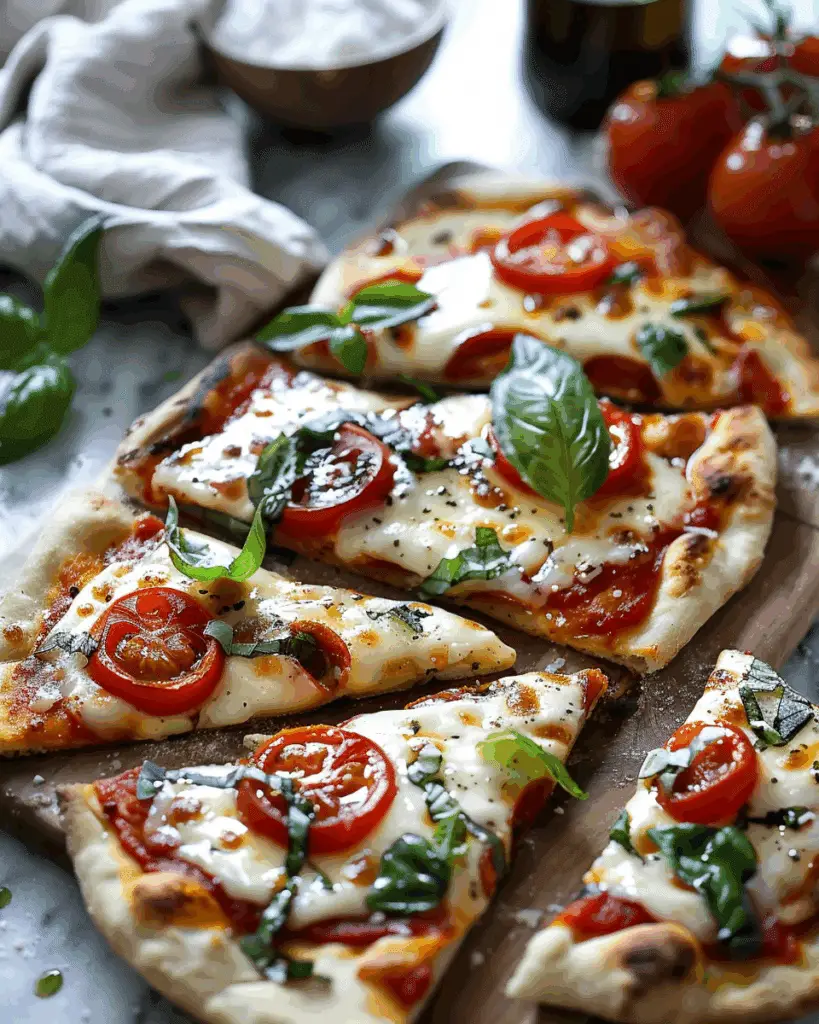 Quick Flatbread Pizza Margherita