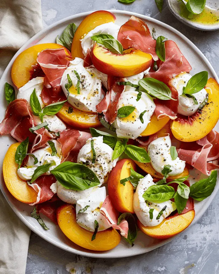 Fresh Peach and Burrata Salad