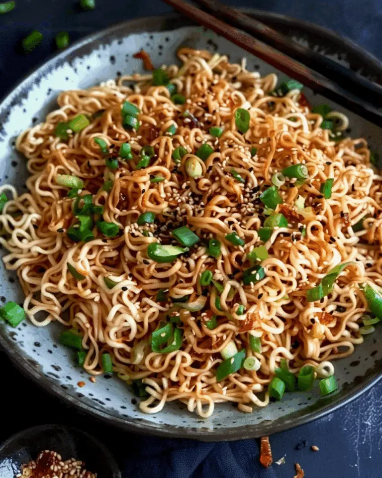 10 Minute Sesame Garlic Ramen Noodles