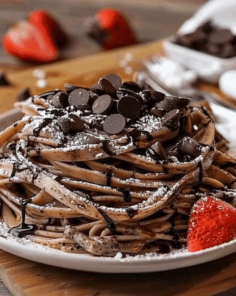Chocolate Pancake Spaghetti