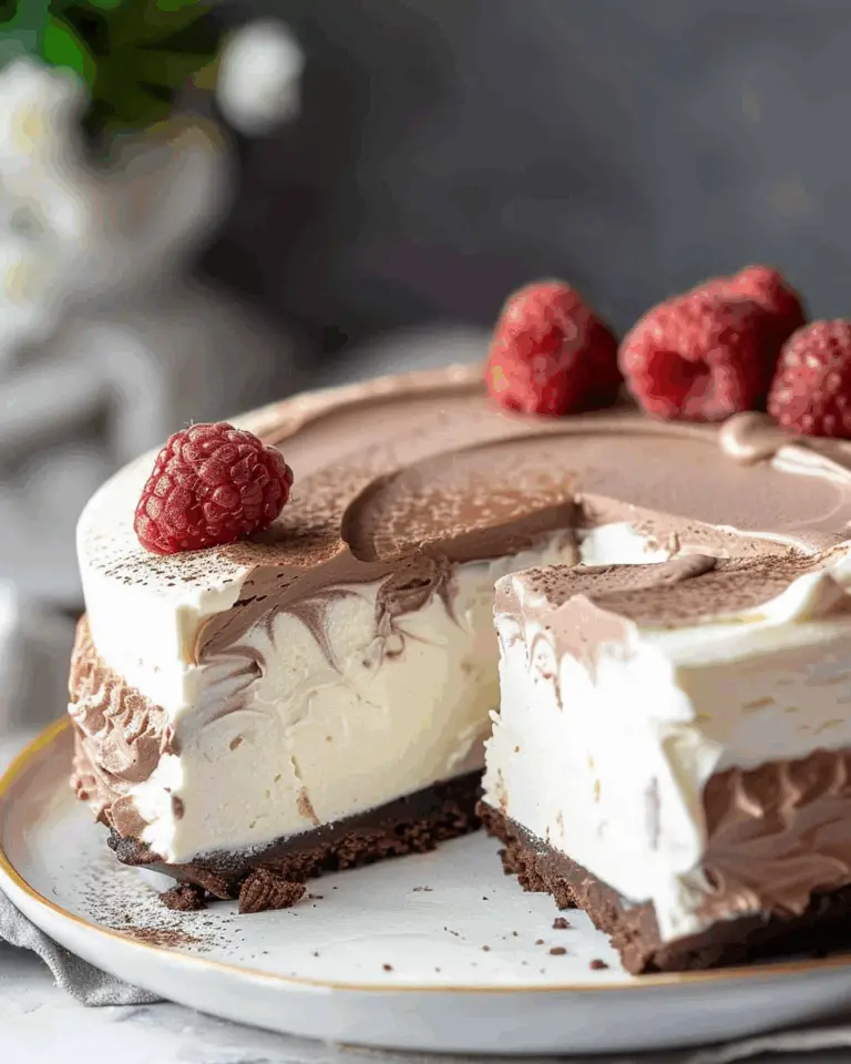 Chocolate Ripple No-Bake Keto Cheesecake