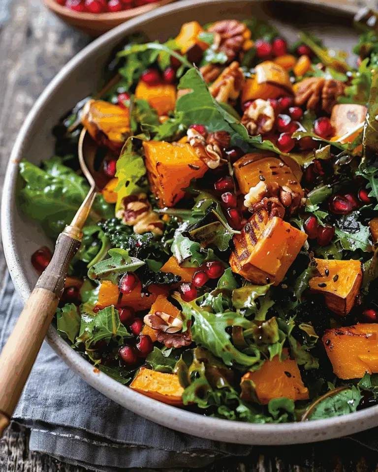 Fall Harvest Roasted Butternut Squash and Pomegranate Salad