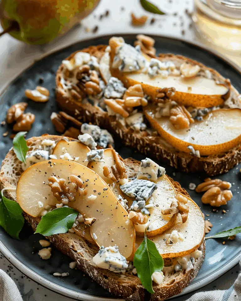 Pear and Blue Cheese Toast