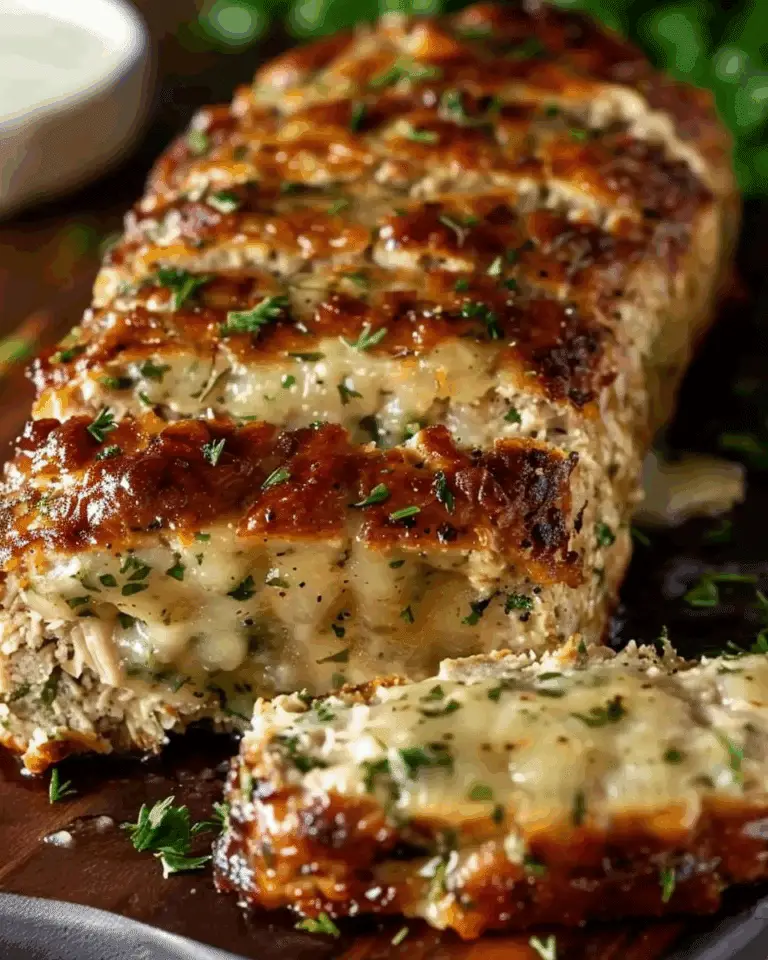 Garlic Parmesan Chicken Meatloaf