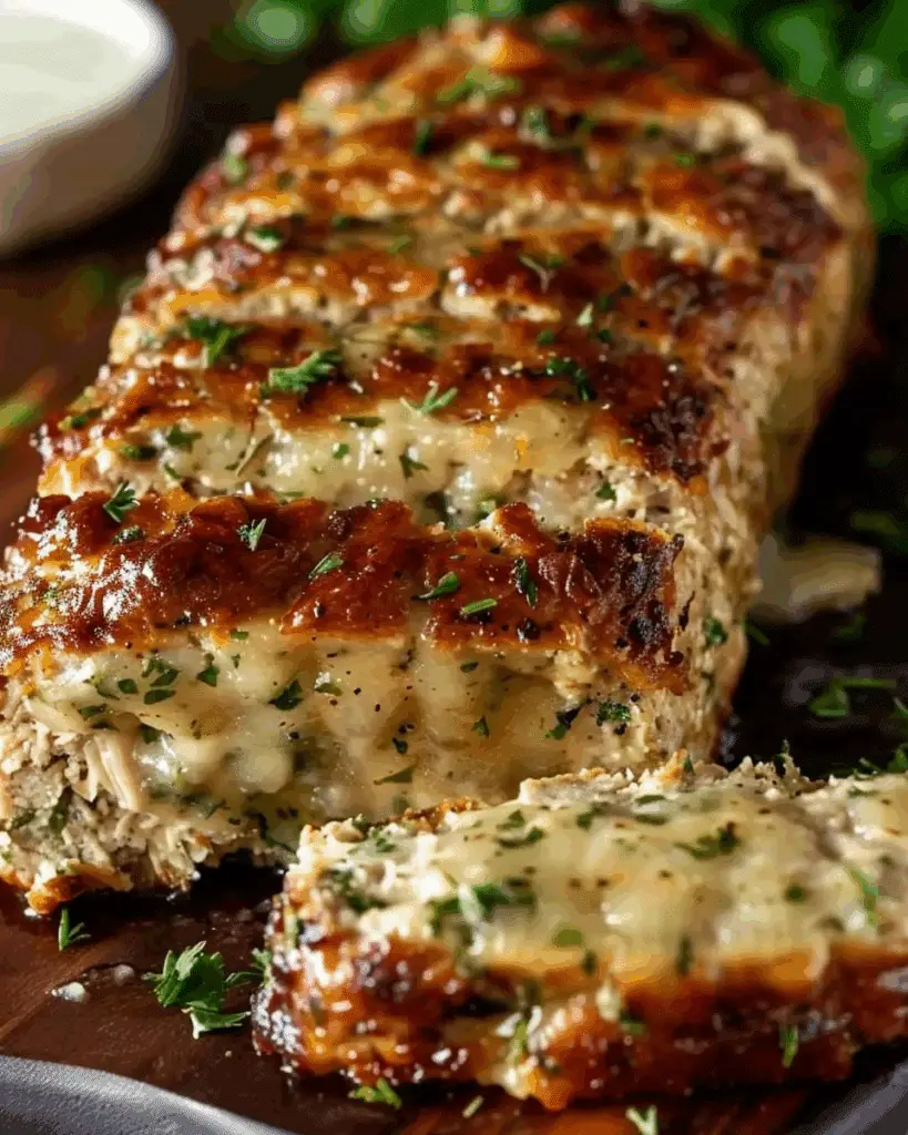 Garlic Parmesan Chicken Meatloaf