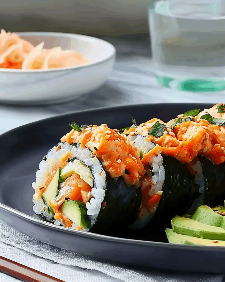 Spicy Salmon Sushi Roll-Ups