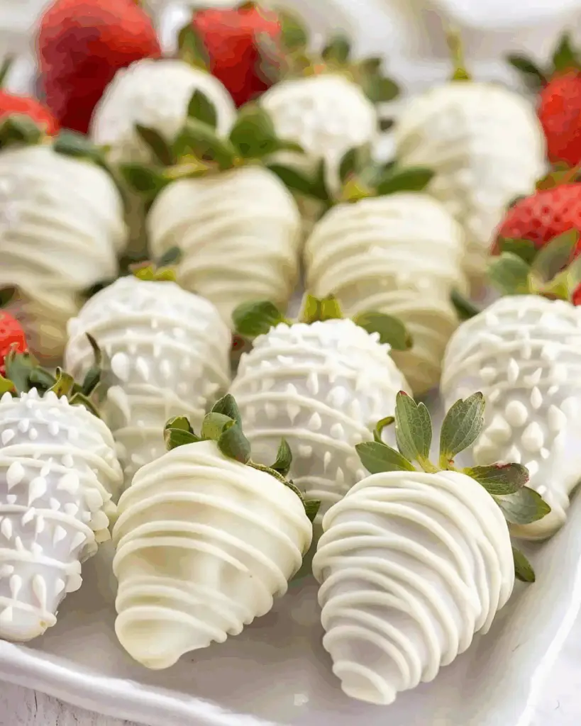 White Chocolate Covered Strawberries