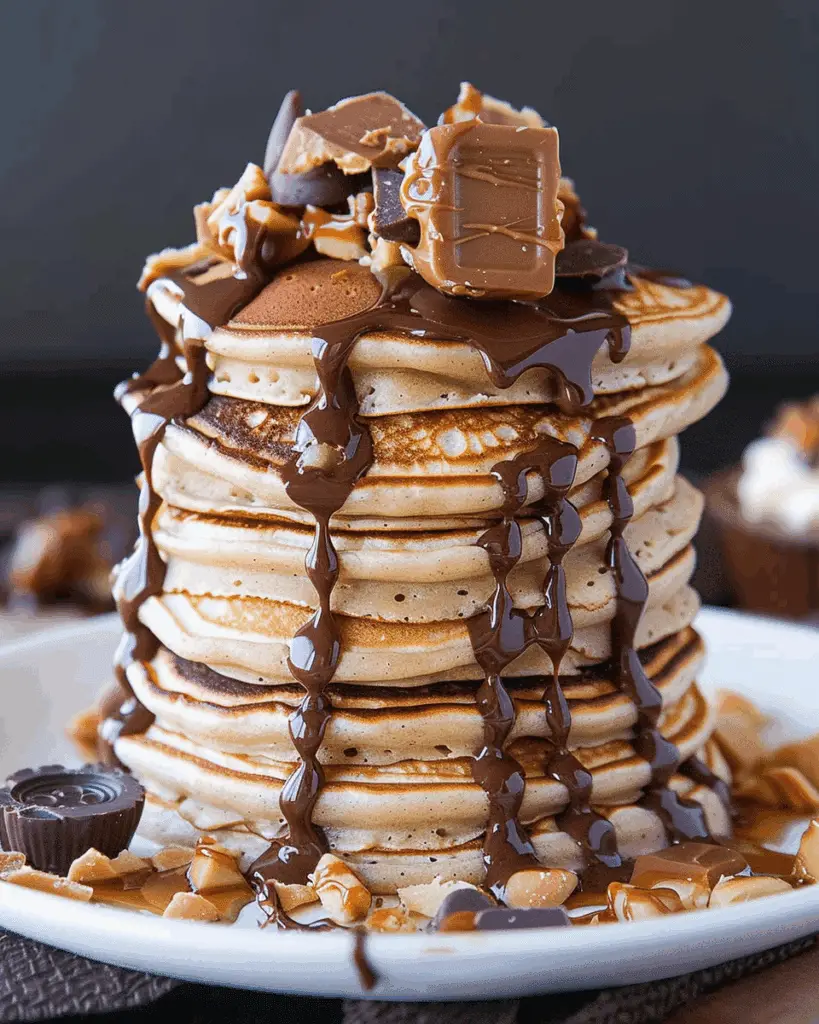 Chocolate Peanut Butter Cup Pancakes