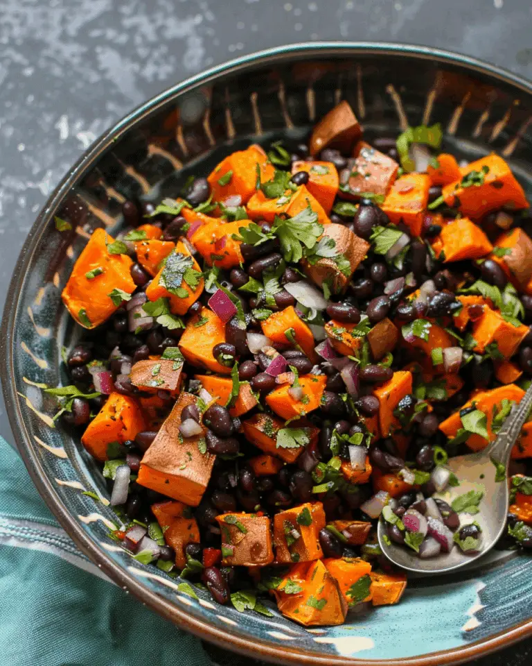 Roasted Sweet Potato and Black Bean Salad