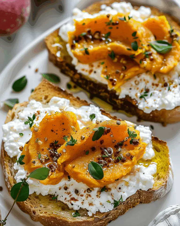Spiced Sweet Potato and Cottage Cheese Toast