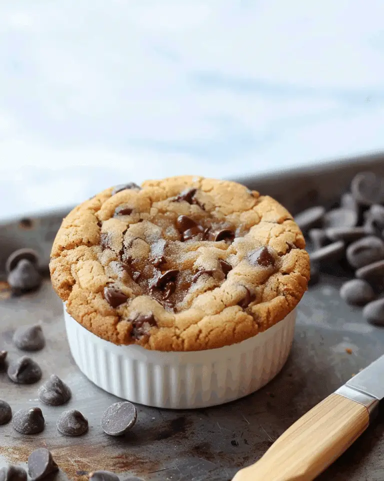Vegan Deep Dish Chocolate Chip Cookie