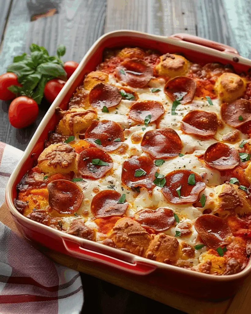Bubble Up Biscuit Pizza Casserole